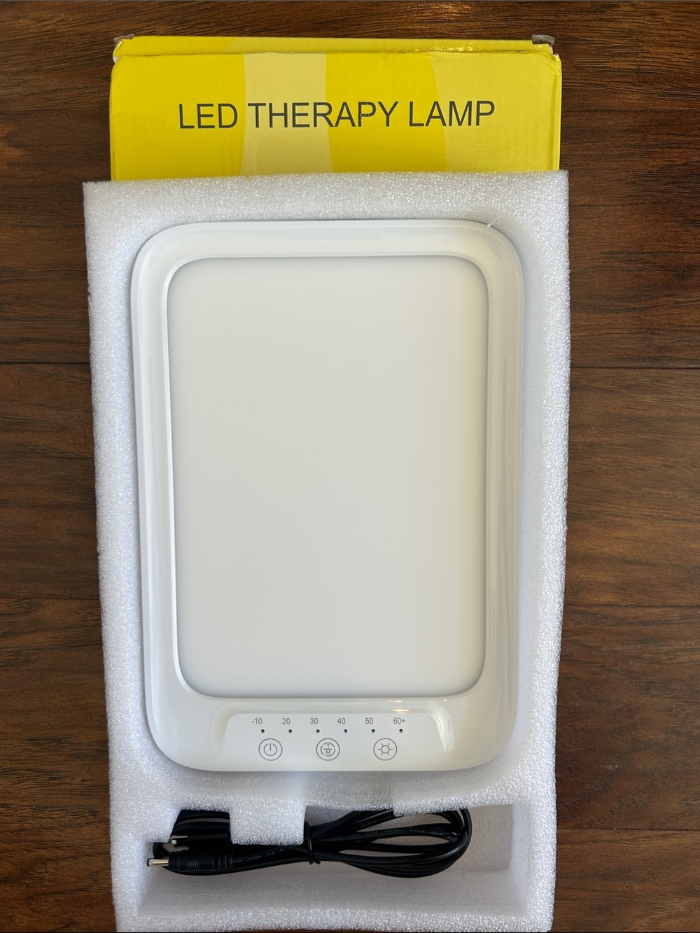 LED Therapy Lamp - White Portable Mood & Energy Light